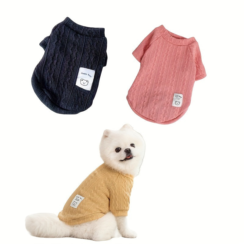 4pcs Cat & Dog Knit Sweaters