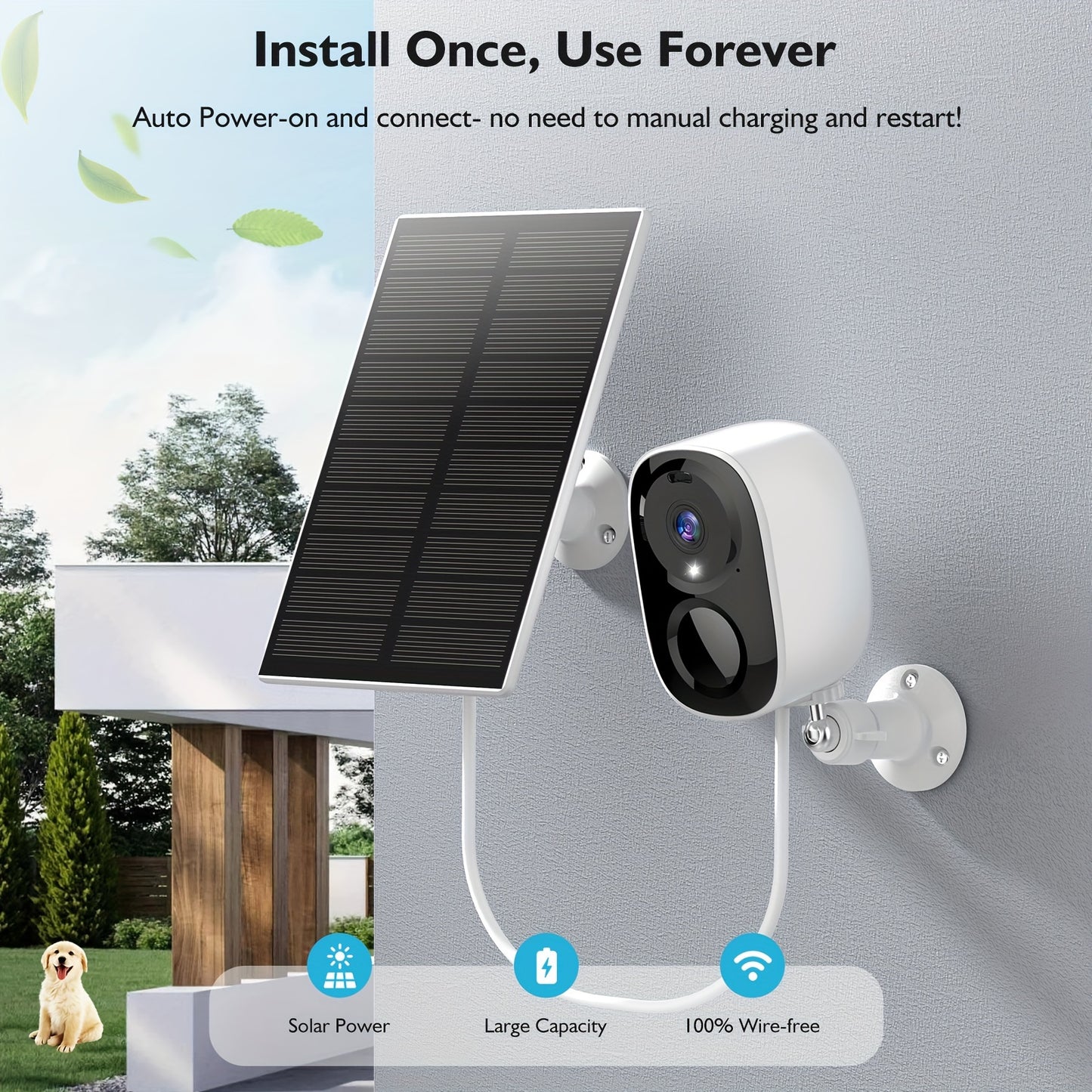 Solar CCTV Wireless Ip Pet Camera Indoor Outdoor