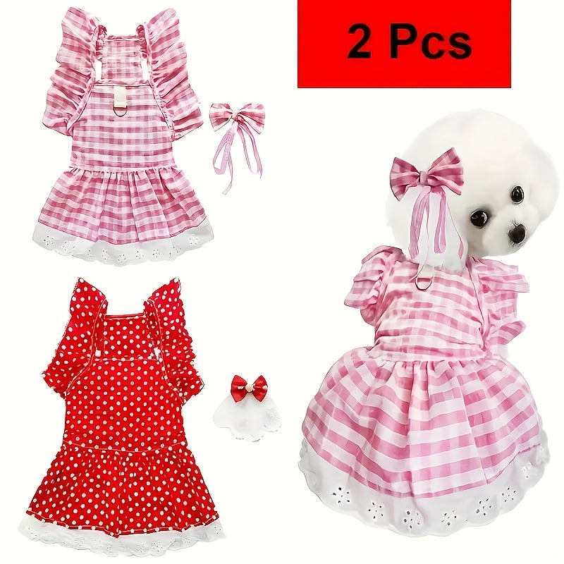 Princess Dress with Bow Hair Accessory