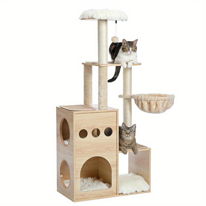 Luxurious and unique cat tower with 3 beds