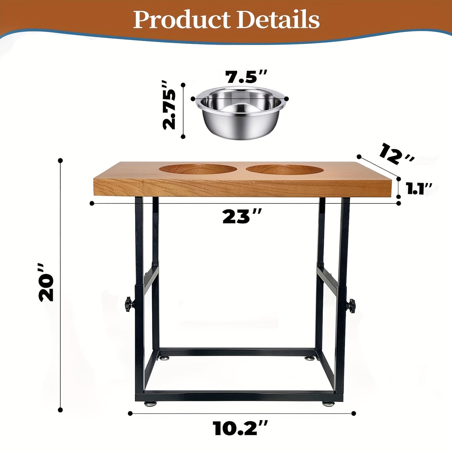 Elevated Bowls -Medium/Large Dogs