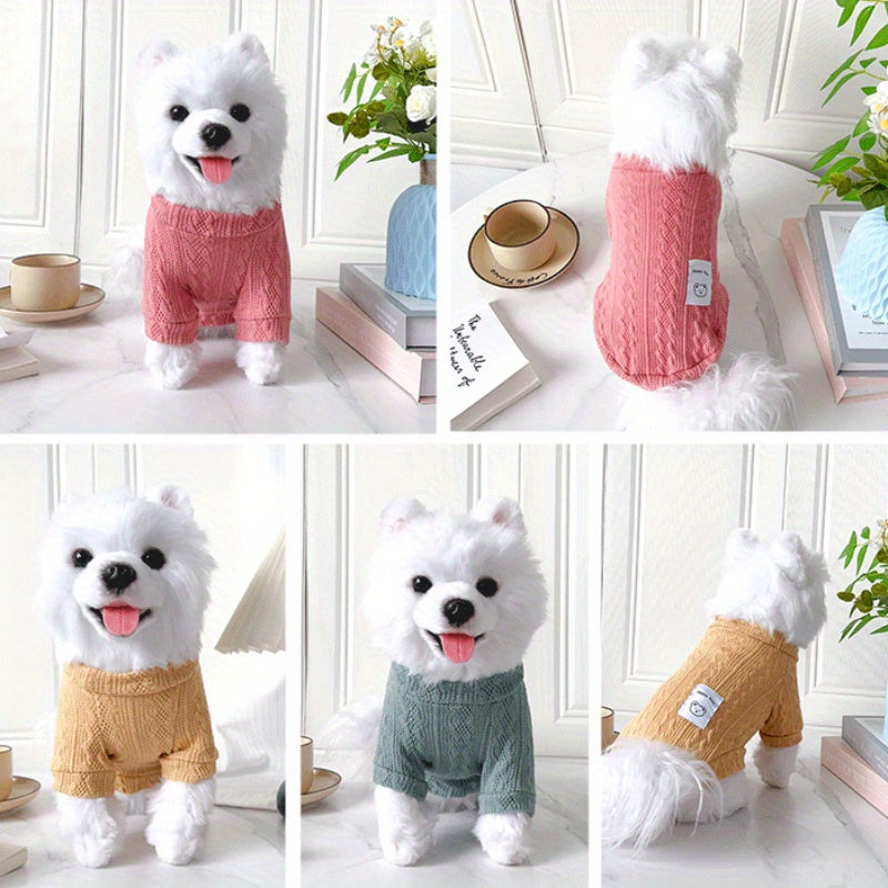 4pcs Cat & Dog Knit Sweaters