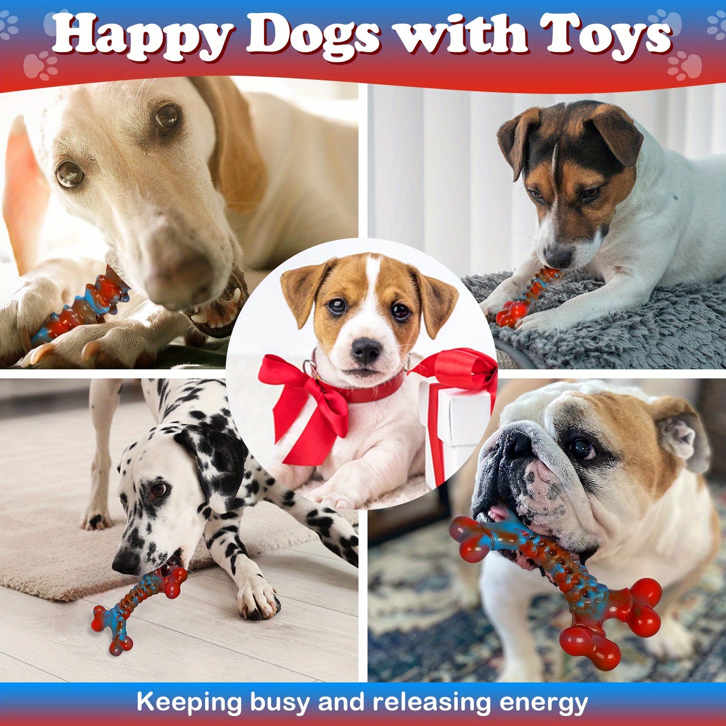 2 Pack Tough Indestructible Toy for Large Dog
