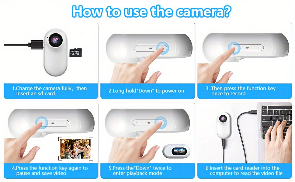 Adjustable USB Rechargeable Pet Camera Collar - 1080P HD,