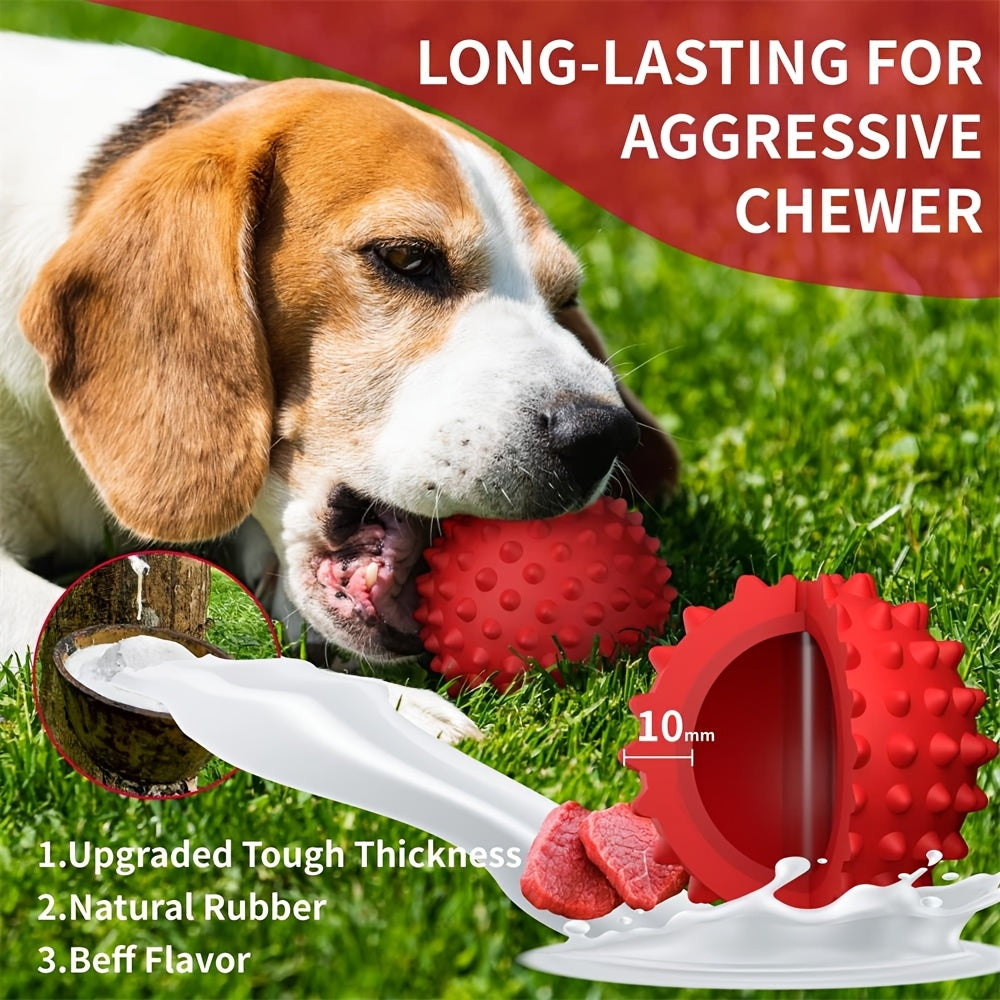 2pcs Squeaky Rubber Dog Balls for Large Breeds