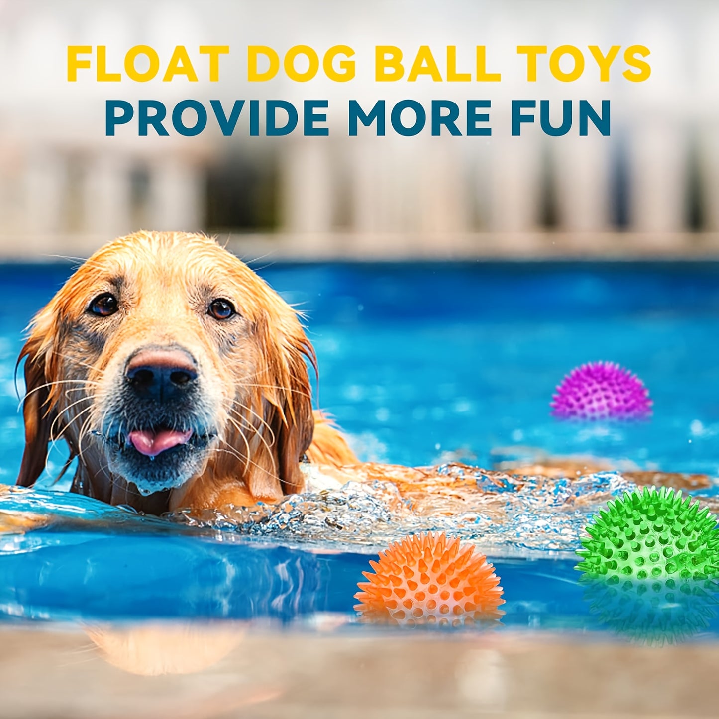 6 Pack Large Spiky Durable Squeaky Dog Toys