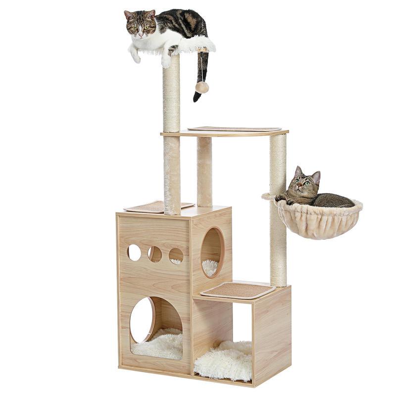 Luxurious and unique cat tower with 3 beds
