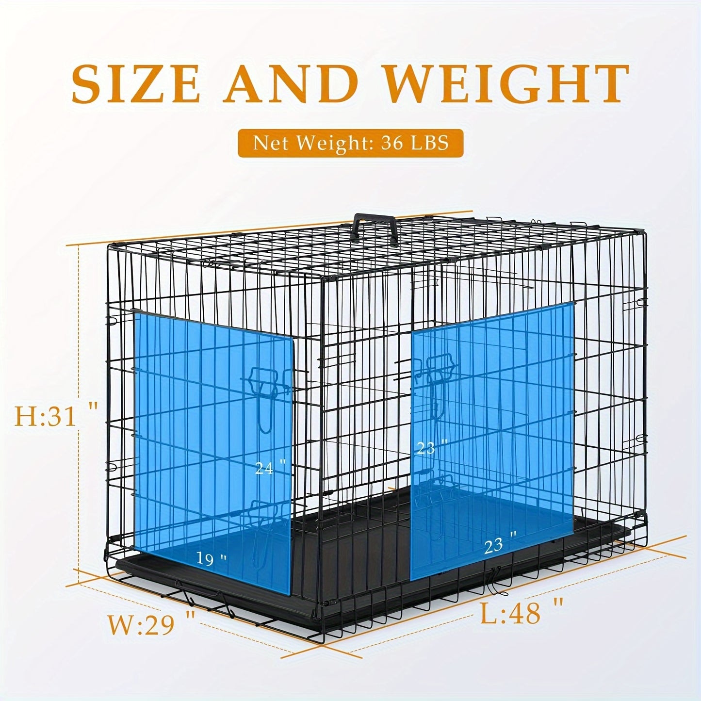 Double Door Folding Metal Crate
