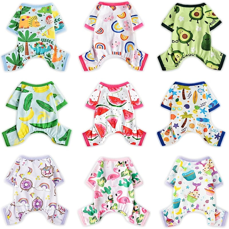 2 Pcs Toy Dog Jumpsuits