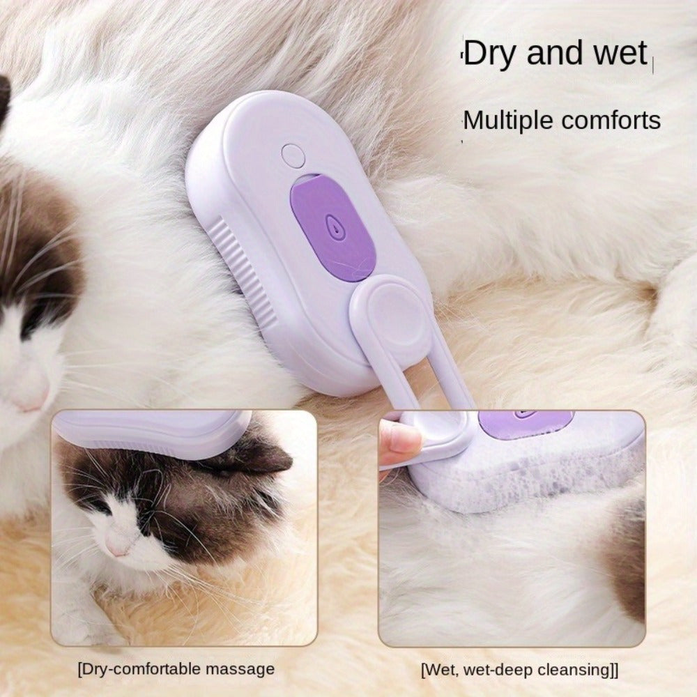 2pcs Cat Grooming Steam Brush