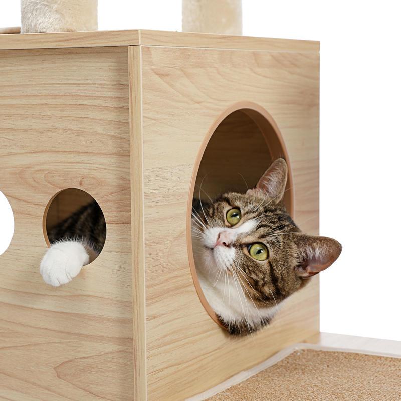 Luxurious and unique cat tower with 3 beds