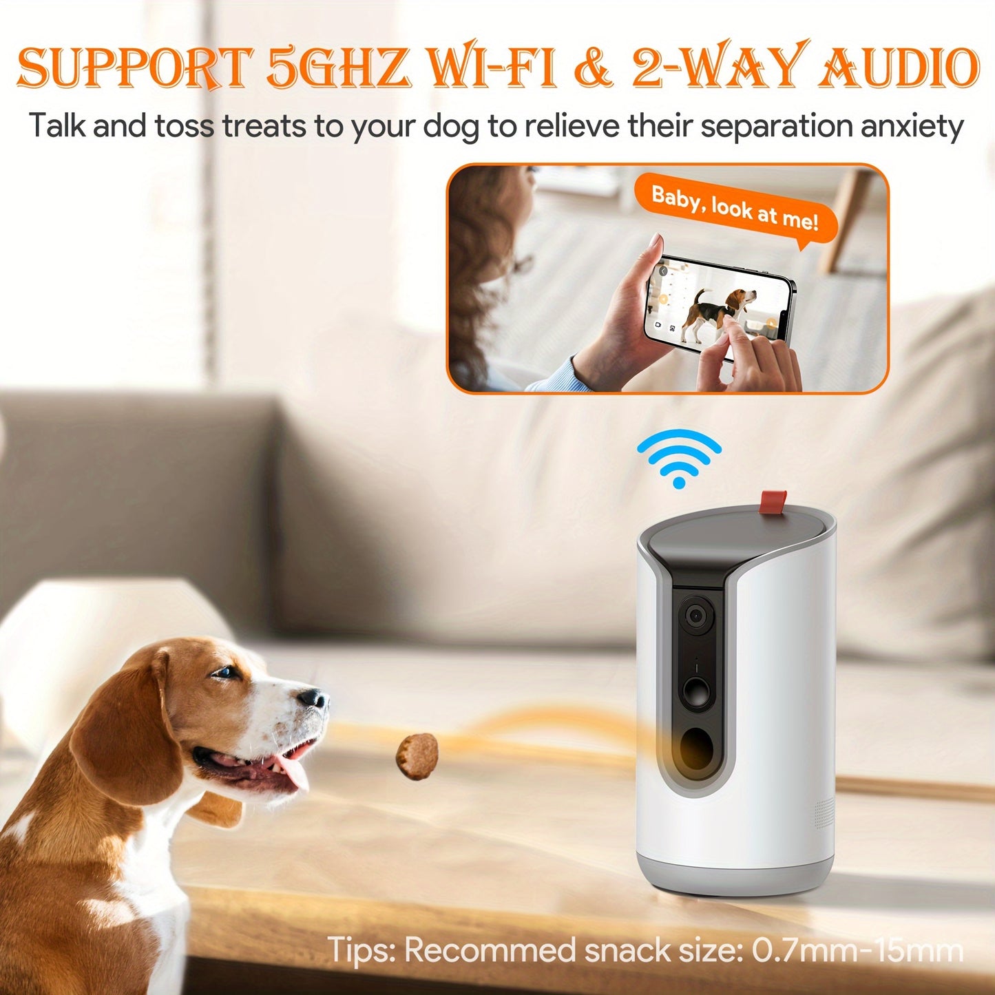 WiFi Dog Camera With Treat Dispenser