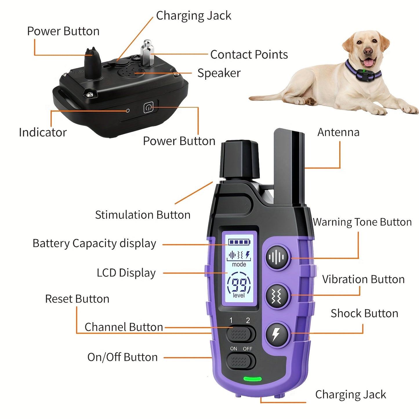 3300Ft Dog Training Collars With Remote