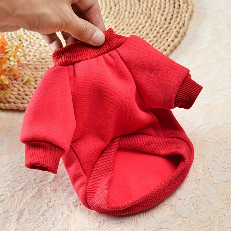 Autumn Plus Velvet Dog Sweater Set