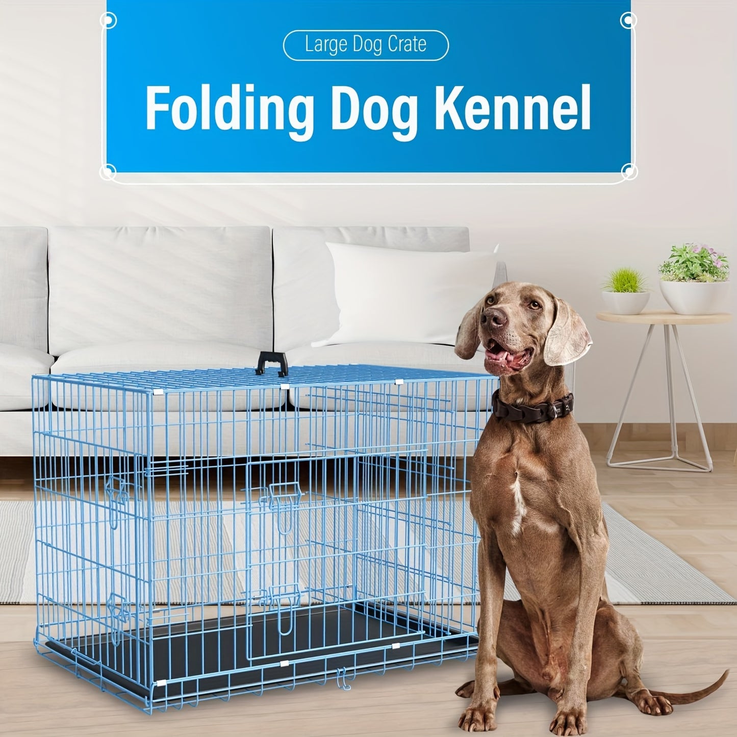 Double Door Folding Metal Crate