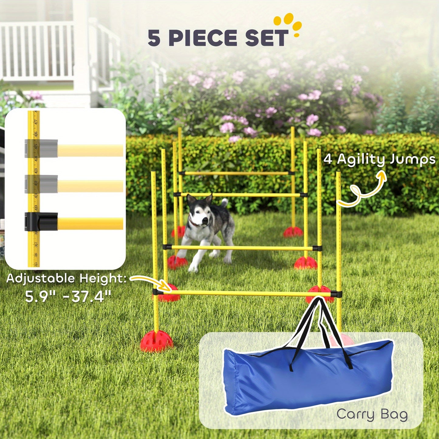 Dog Agility Jump Course w Bag