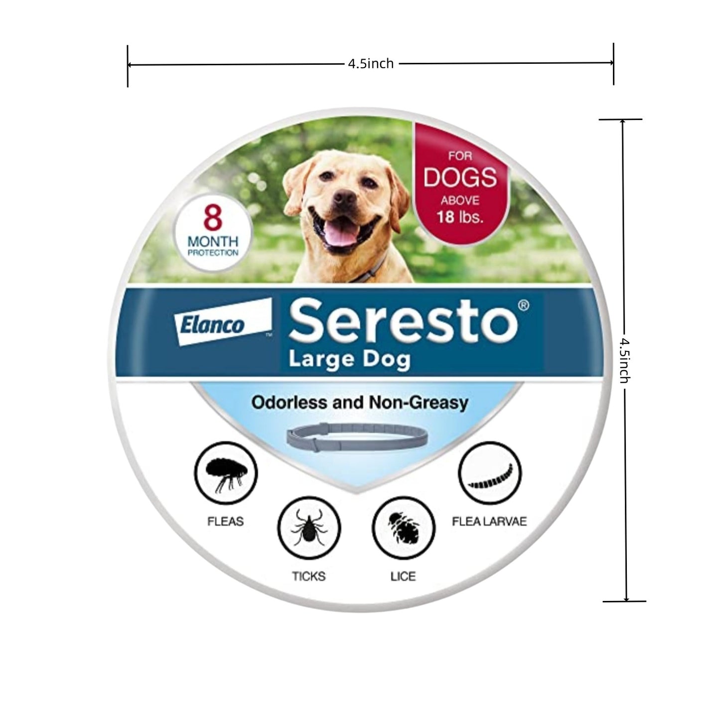 Large Dog Flea & Tick Prevention Collar