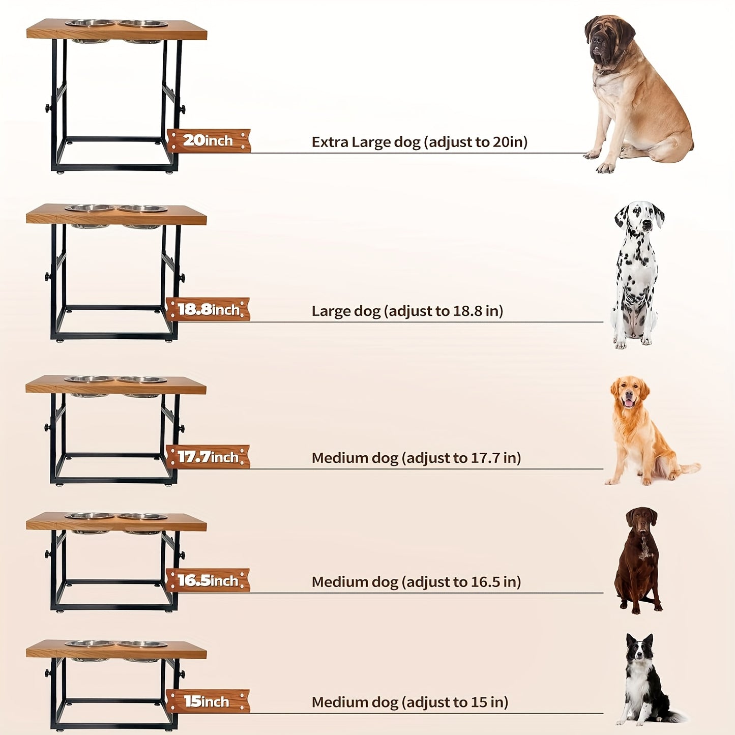 Elevated Bowls -Medium/Large Dogs