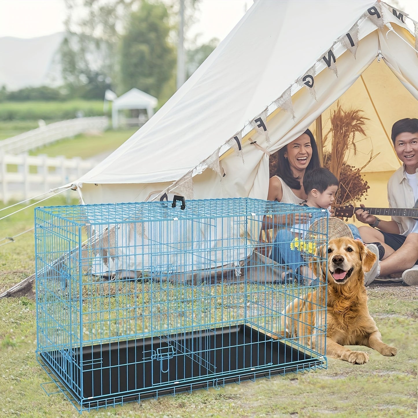 Double Door Folding Metal Crate