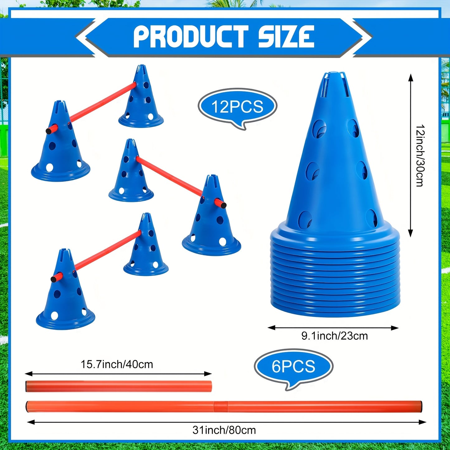 Dog Agility Hurdle Cone Set