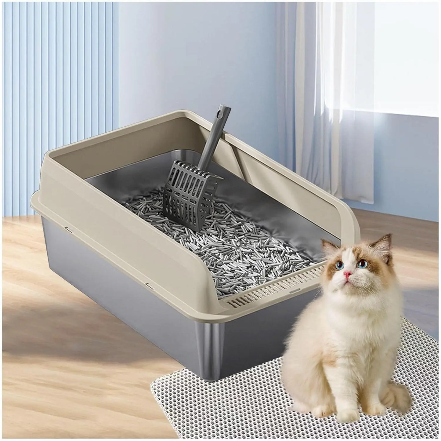 Litter Box & Anti-Leakage Enclosure