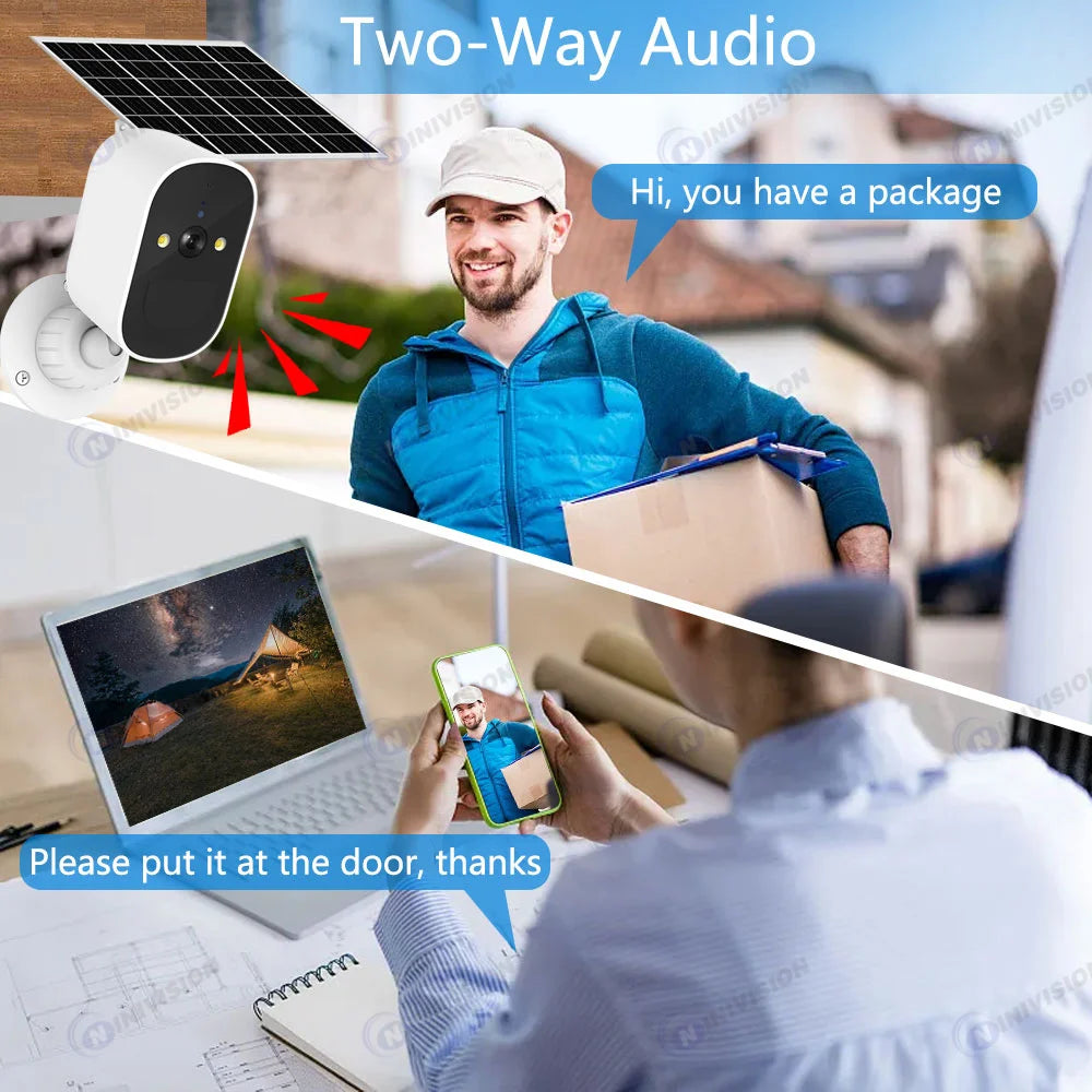 Rechargeable Battery Powered IP Camera Home Surveillance Protection
