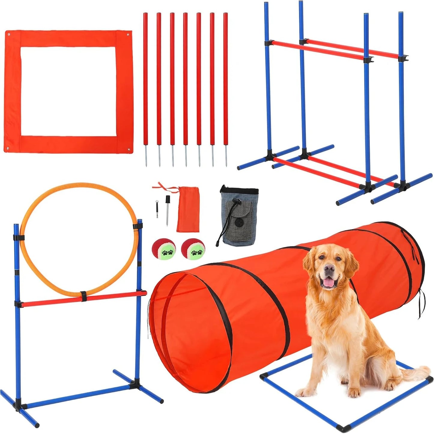 Dog Agile Training Equipment Set