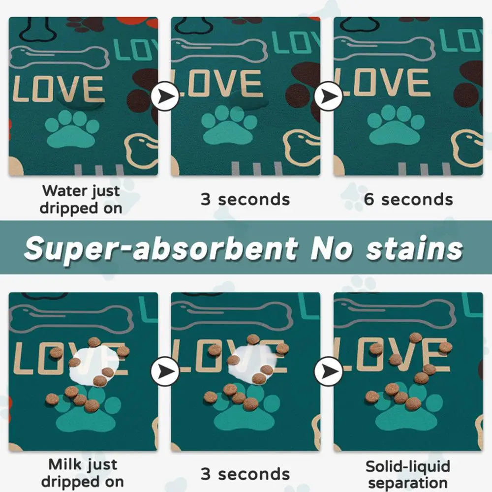 Absorbent Pet Feeding Mud Mat Non-Slip