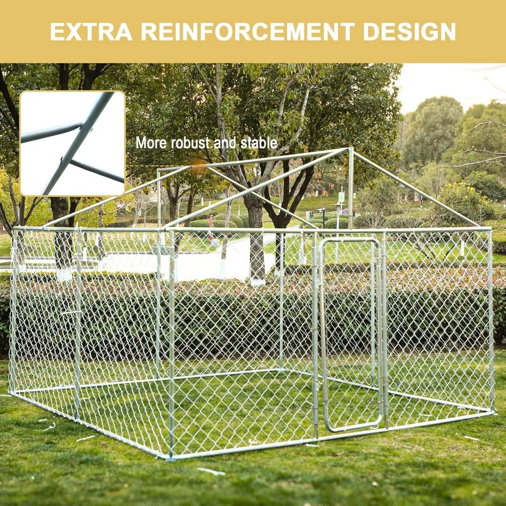 10×10FT Outdoor Extra Large Dog Kennel Fence