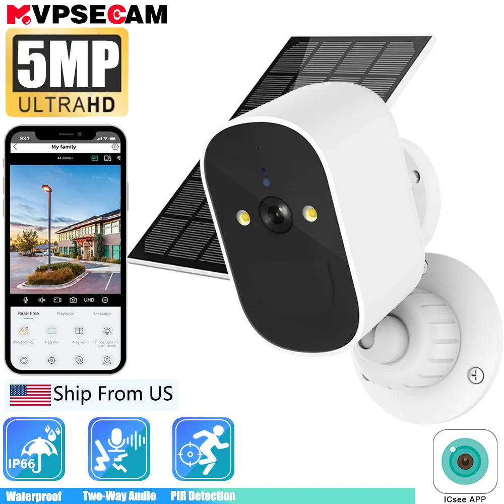 Rechargeable Battery Powered IP Camera Home Surveillance Protection