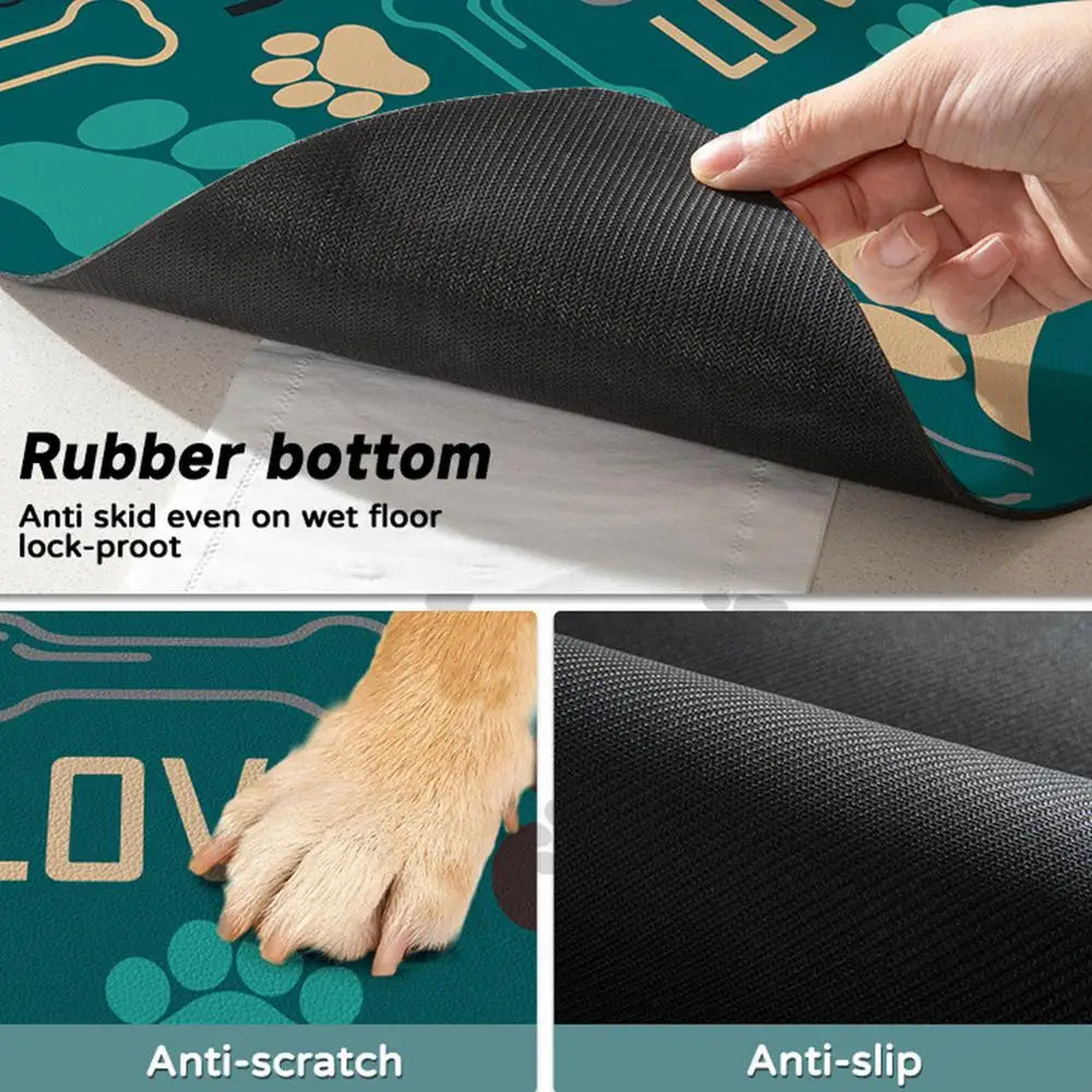 Absorbent Pet Feeding Mud Mat Non-Slip