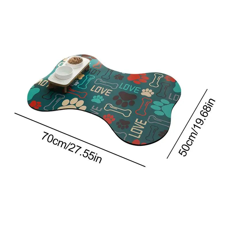 Absorbent Pet Feeding Mud Mat Non-Slip