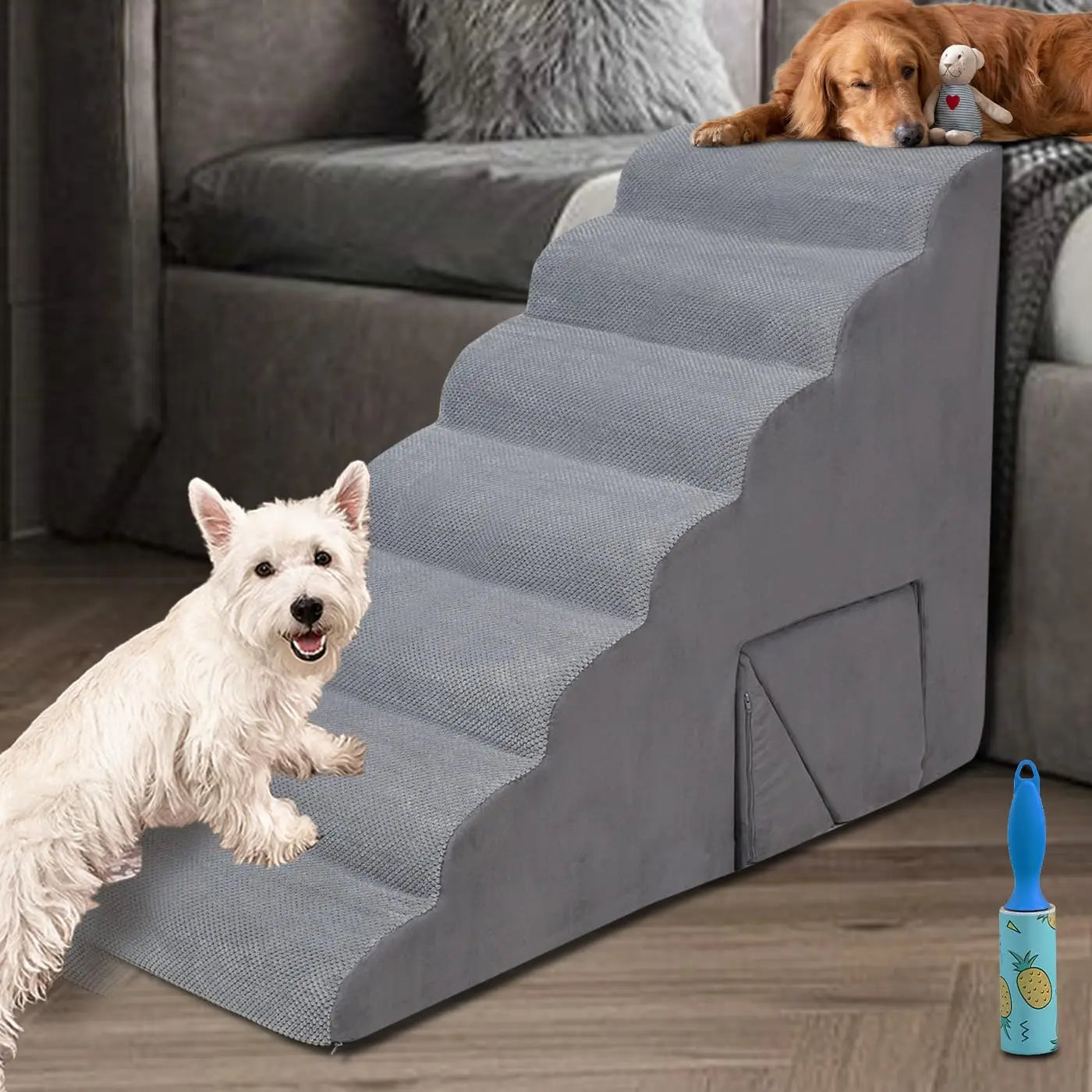 Dog Stairs for High Beds, Extra Wide 6
