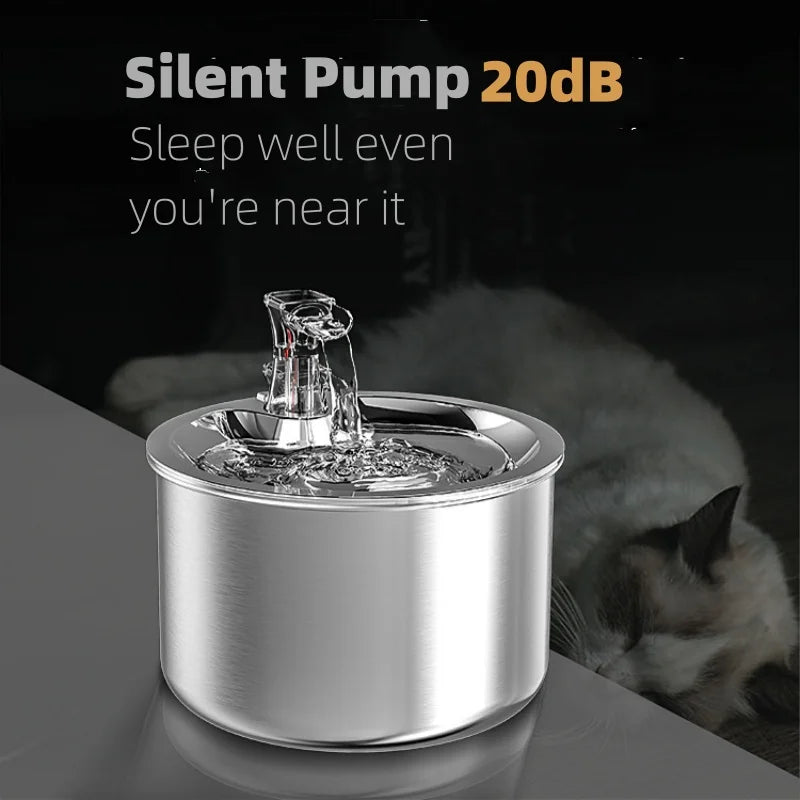 Automatic water fountain with optional sensor