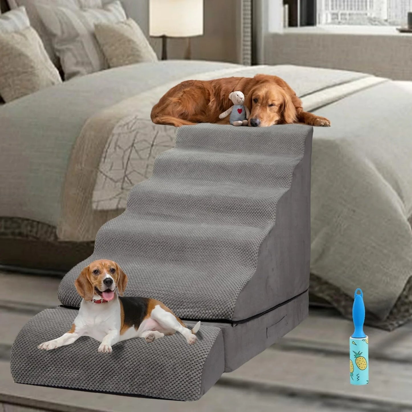 Dog Stairs for High Beds, Extra Wide 6