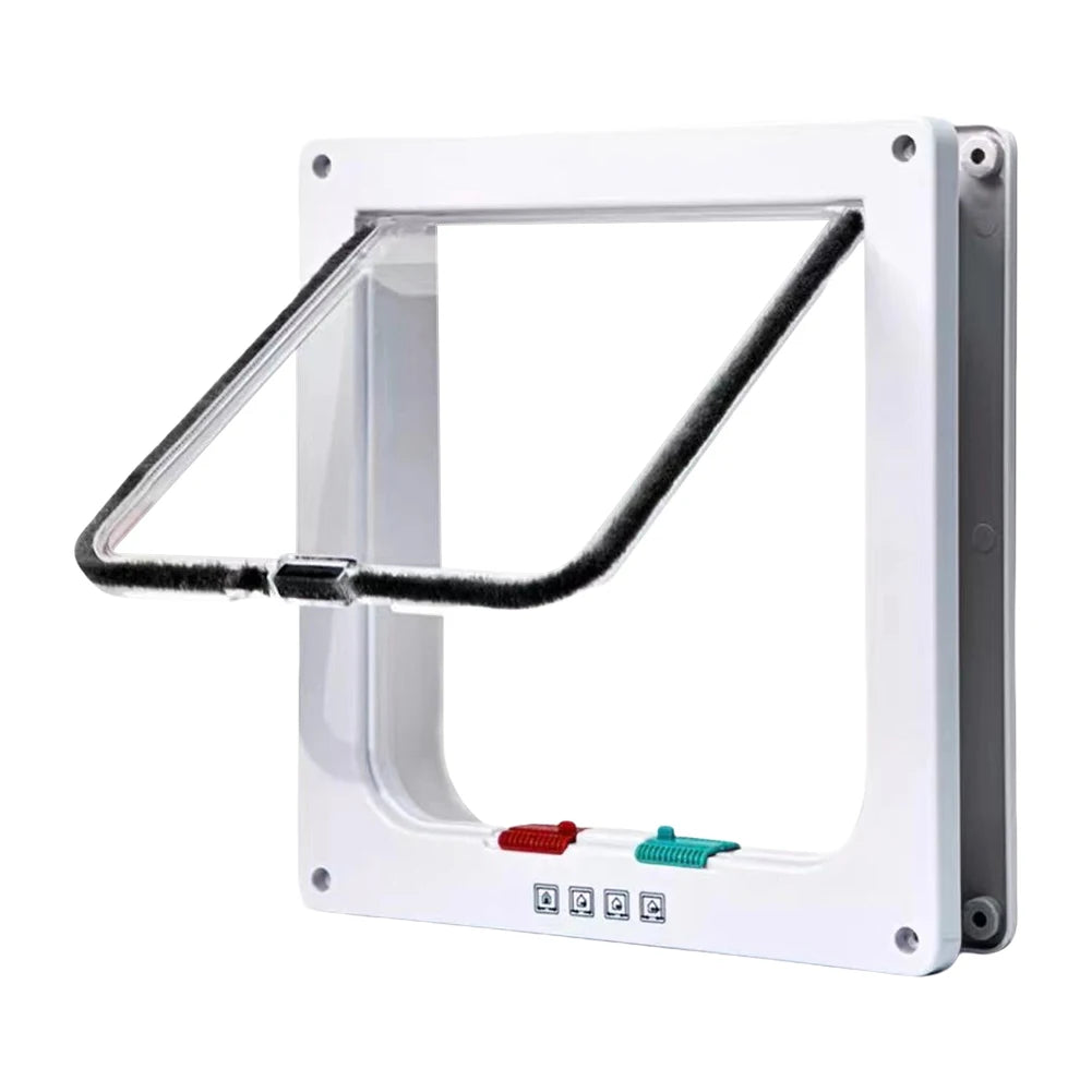 Four-Way Lock Dog Cat Flap for Small Pets