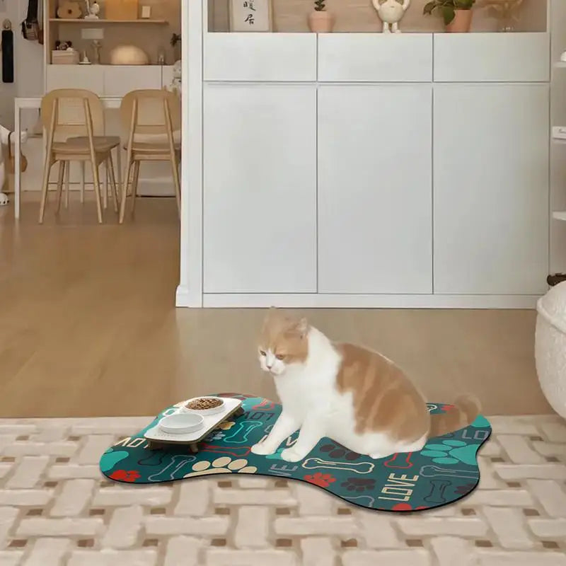 Absorbent Pet Feeding Mud Mat Non-Slip