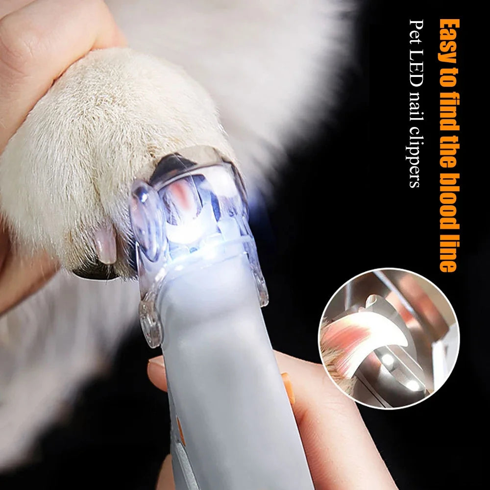 LED Light Nail Trimmer Grooming Tools for Pets
