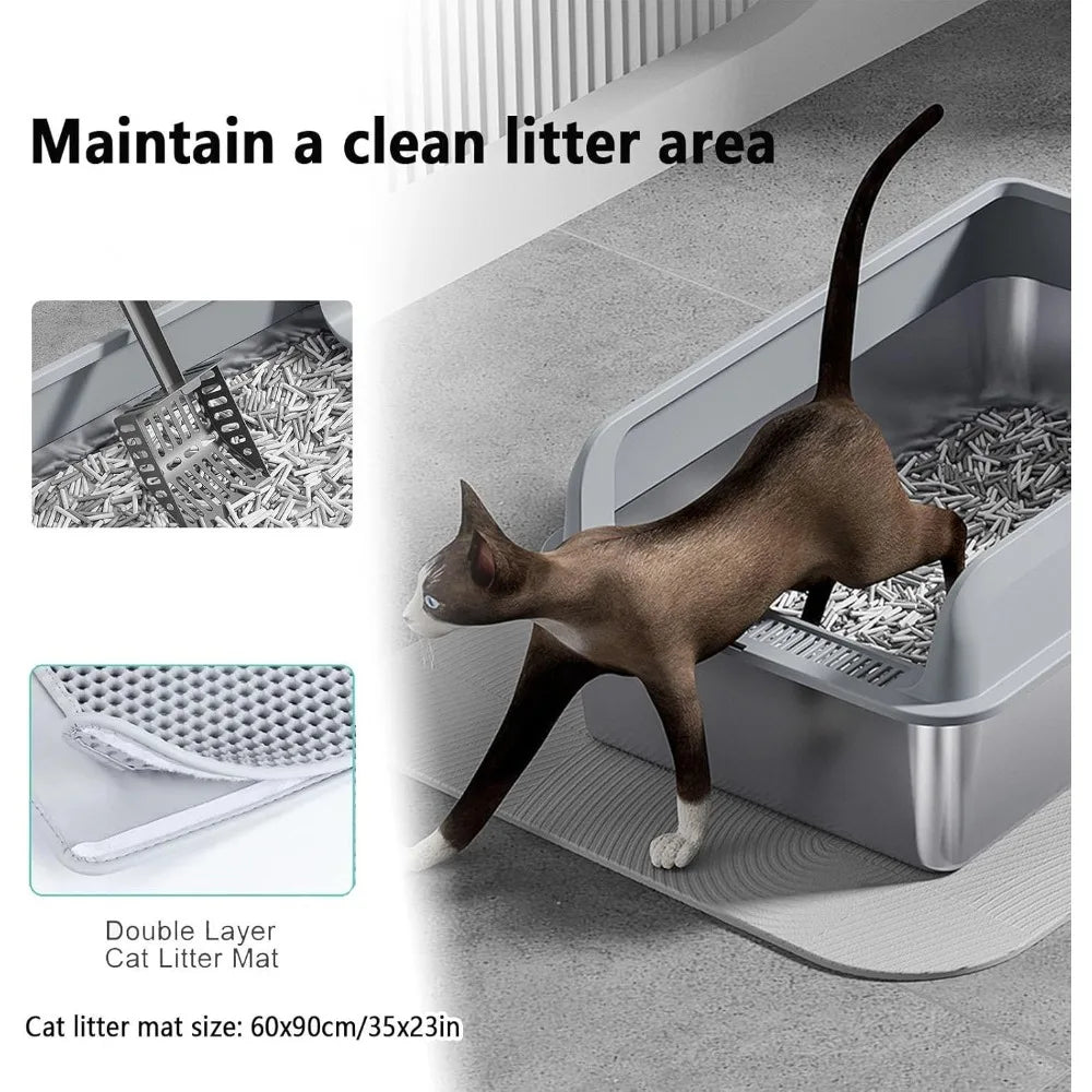 Litter Box & Anti-Leakage Enclosure