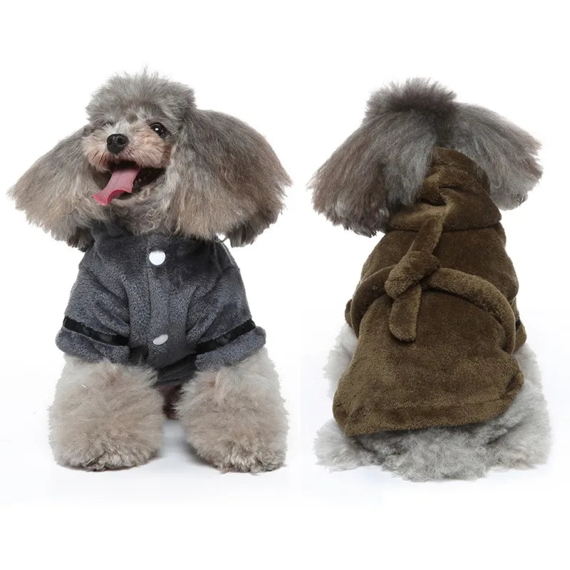 Pet Dog Bathrobe with Hooded Dog for Drying