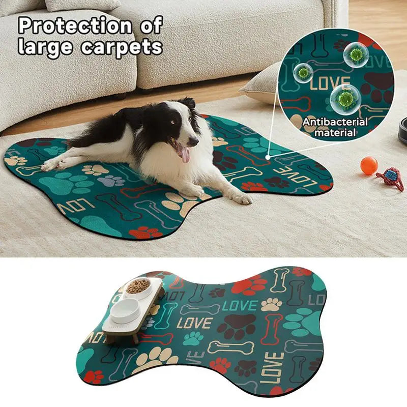 Absorbent Pet Feeding Mud Mat Non-Slip