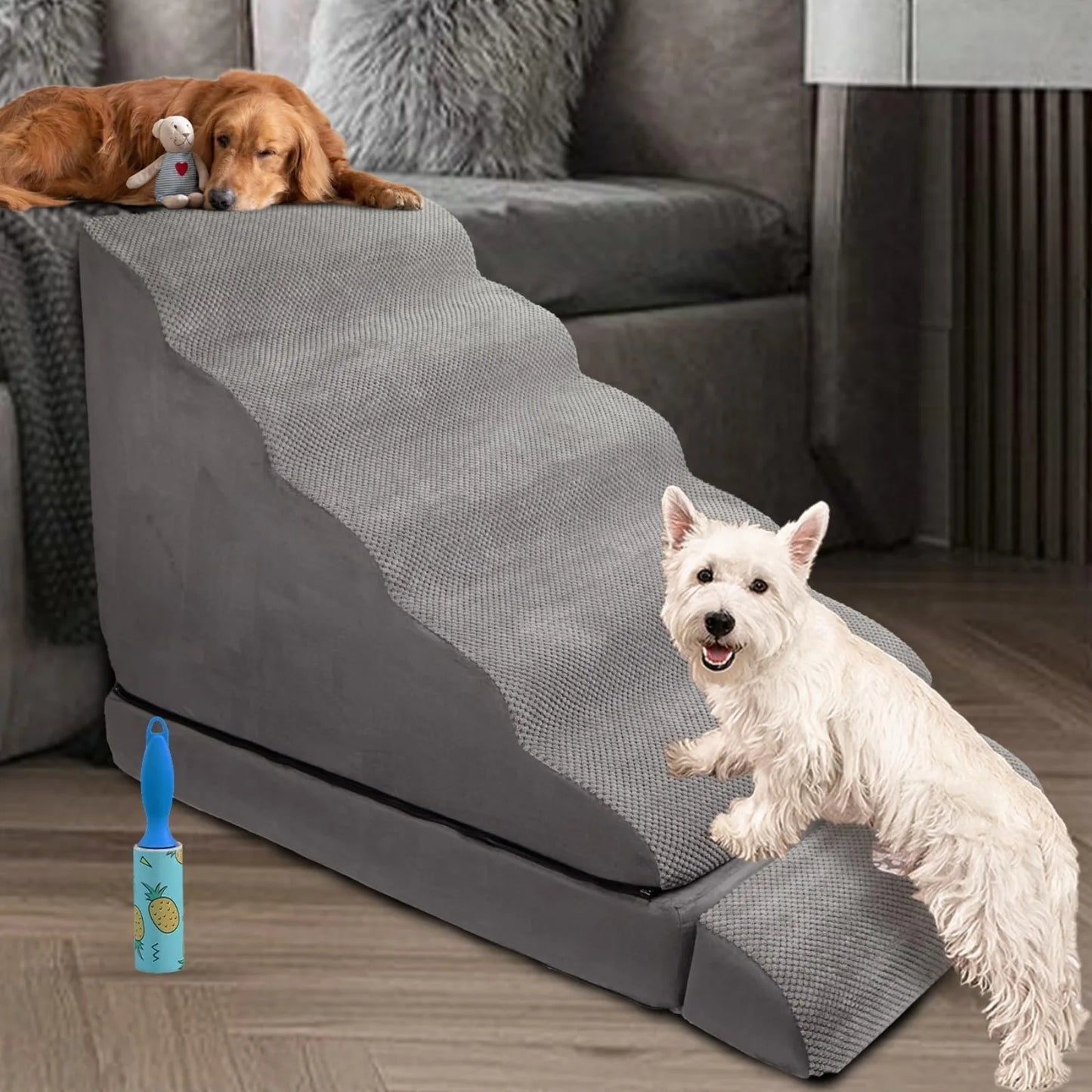 Dog Stairs for High Beds, Extra Wide 6