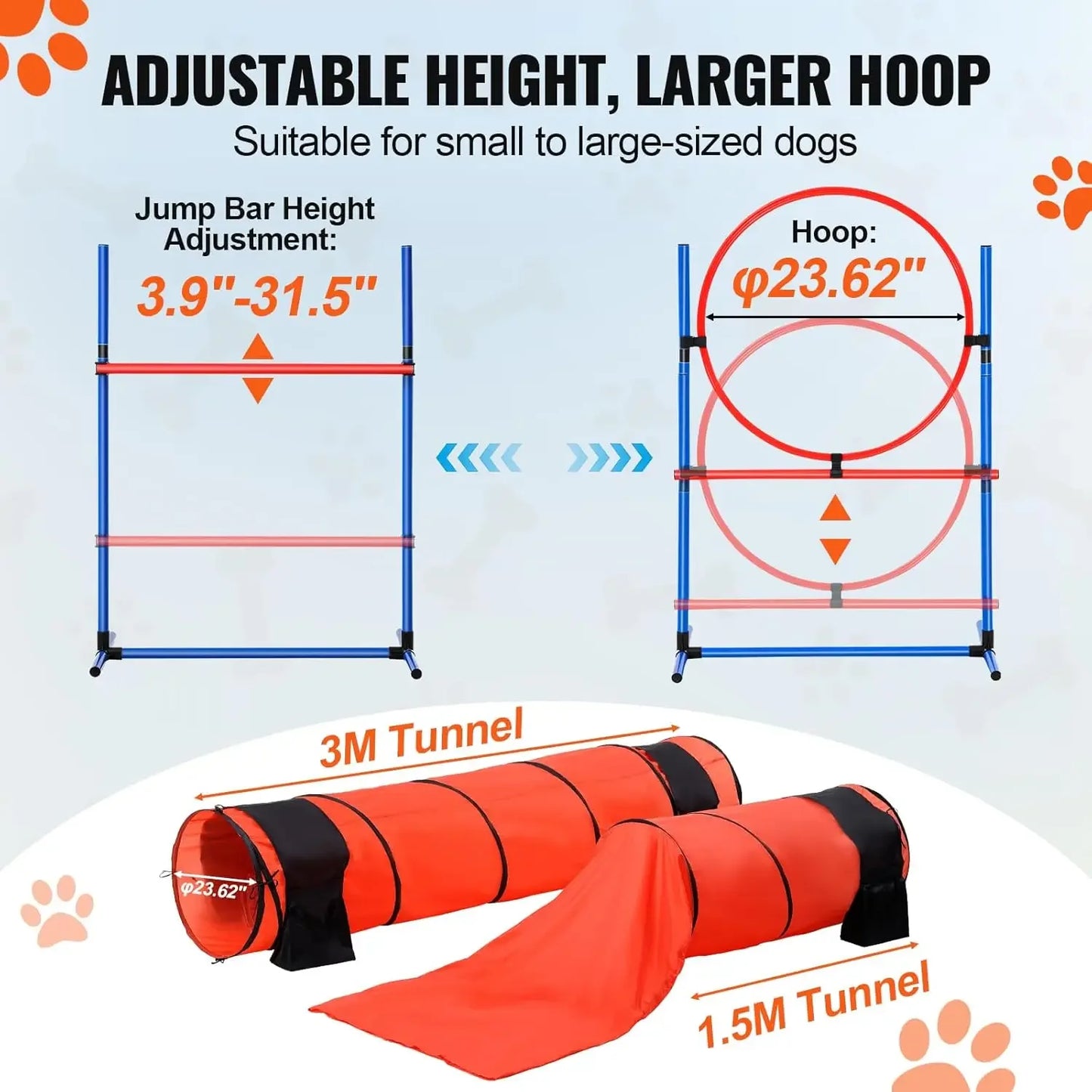 Dog Agility Course Backyard Set