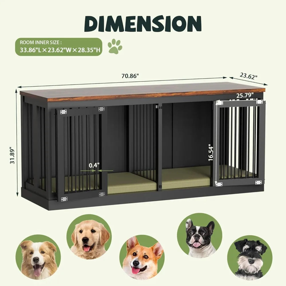 Double Dogs Large Crate Furniture