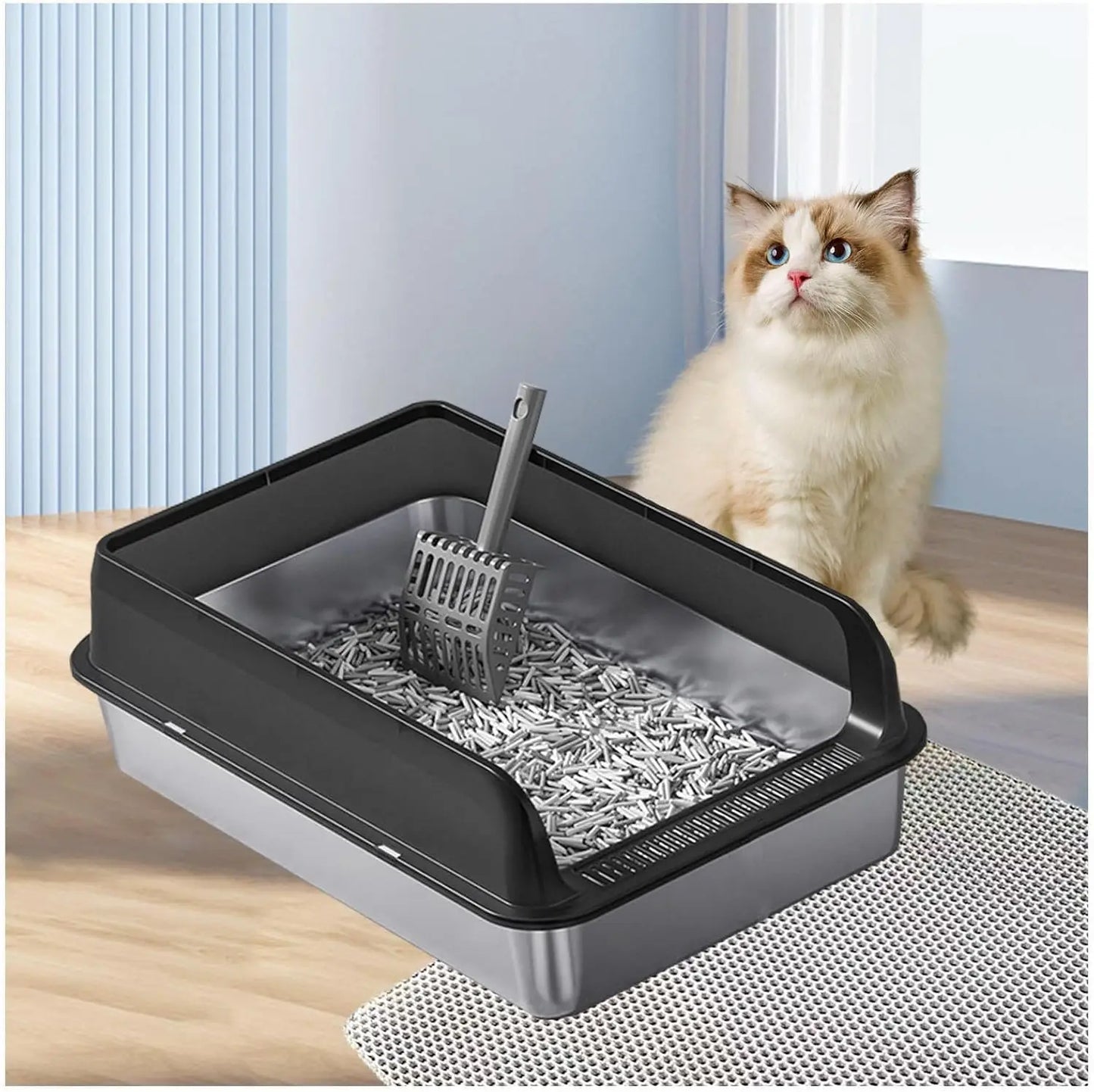 Litter Box & Anti-Leakage Enclosure