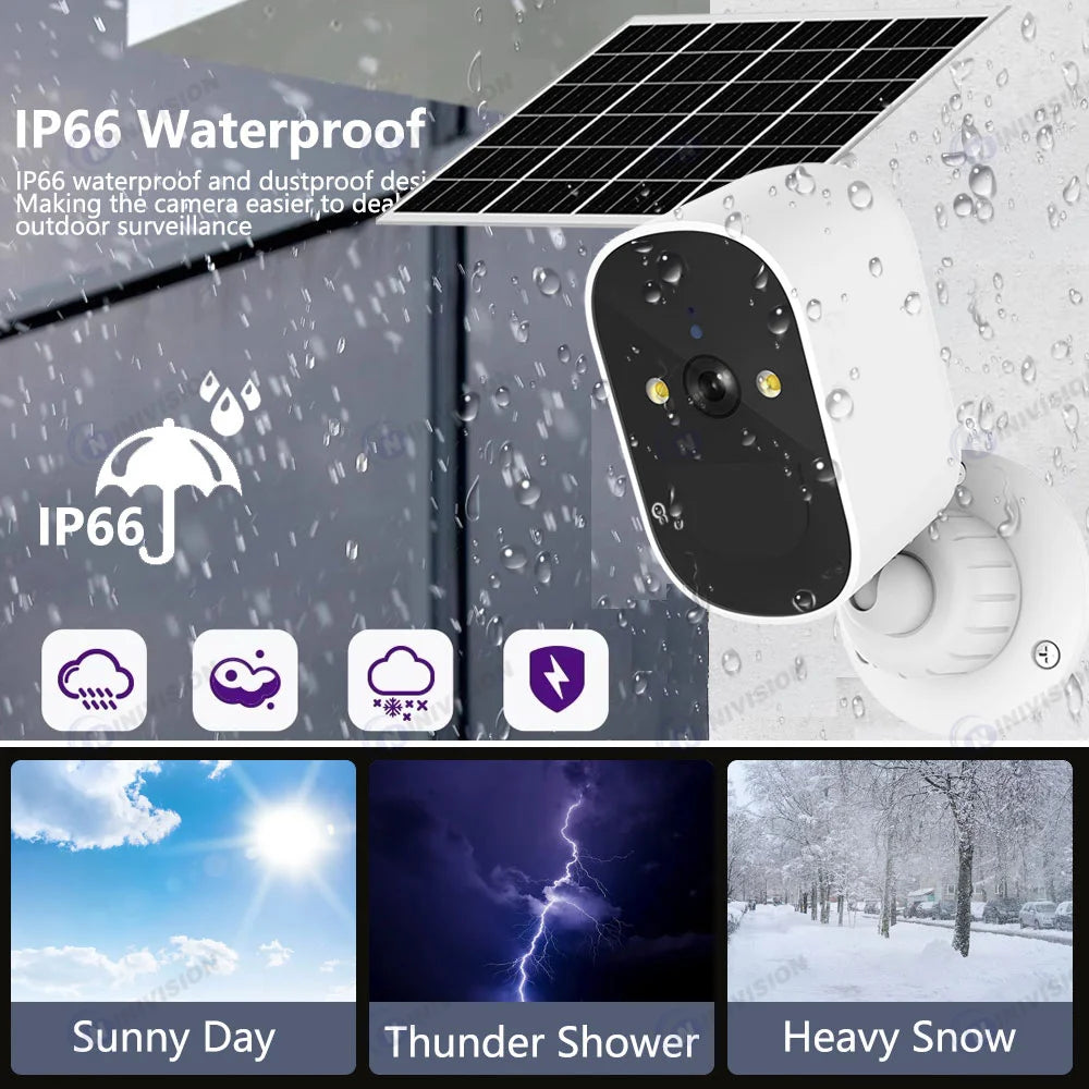 Rechargeable Battery Powered IP Camera Home Surveillance Protection