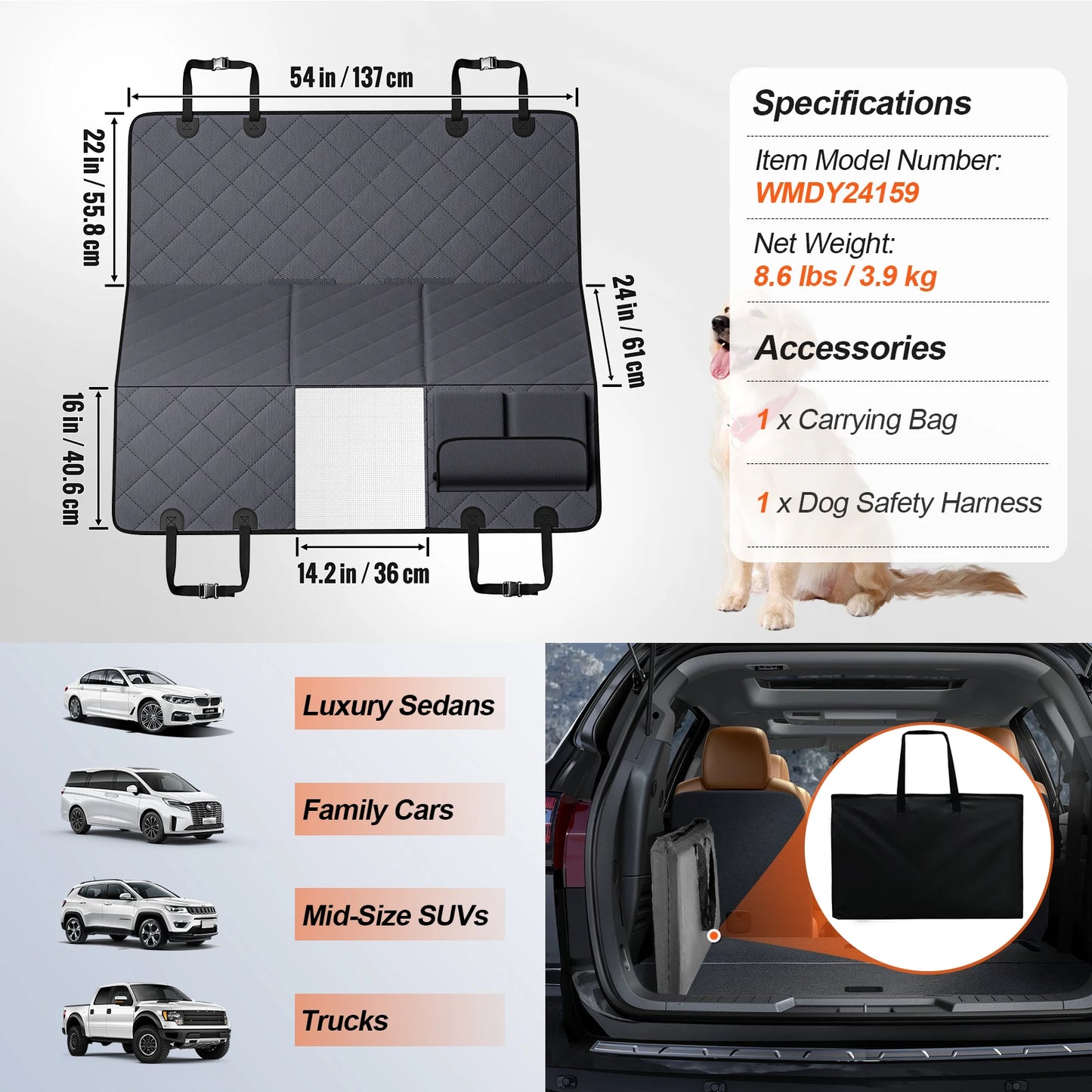 Back Seat Extender for Dogs
