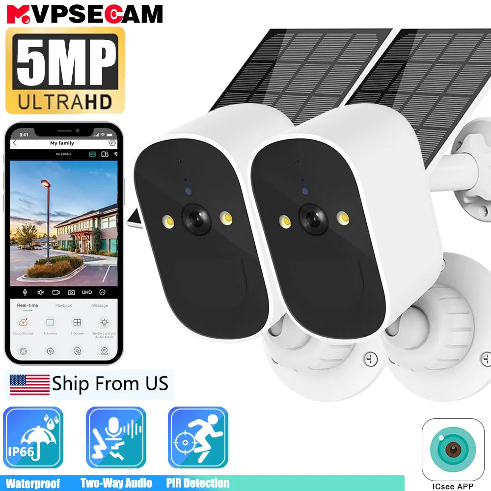 Rechargeable Battery Powered IP Camera Home Surveillance Protection