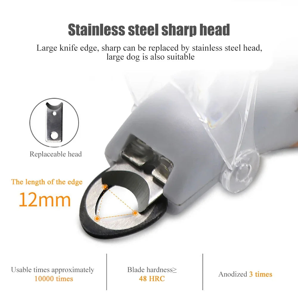 LED Light Nail Trimmer Grooming Tools for Pets
