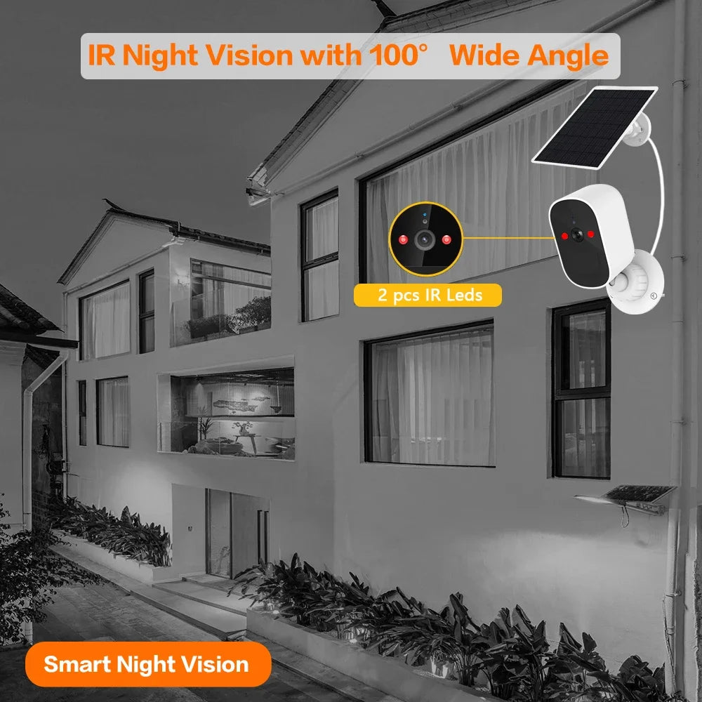 Rechargeable Battery Powered IP Camera Home Surveillance Protection